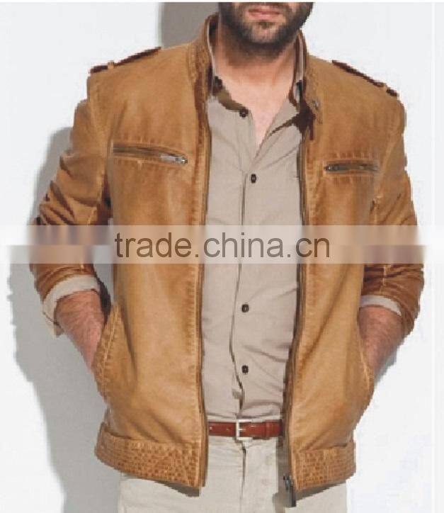 2014 canada pu jacket bomber style wholesale leather jackets for men