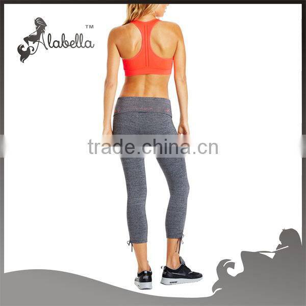 Heather fabric fitness yoga pants self manufactured clothing