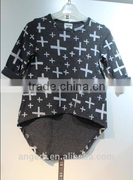 95% cotton and 5% spandex custom printed fashionable baby shirt