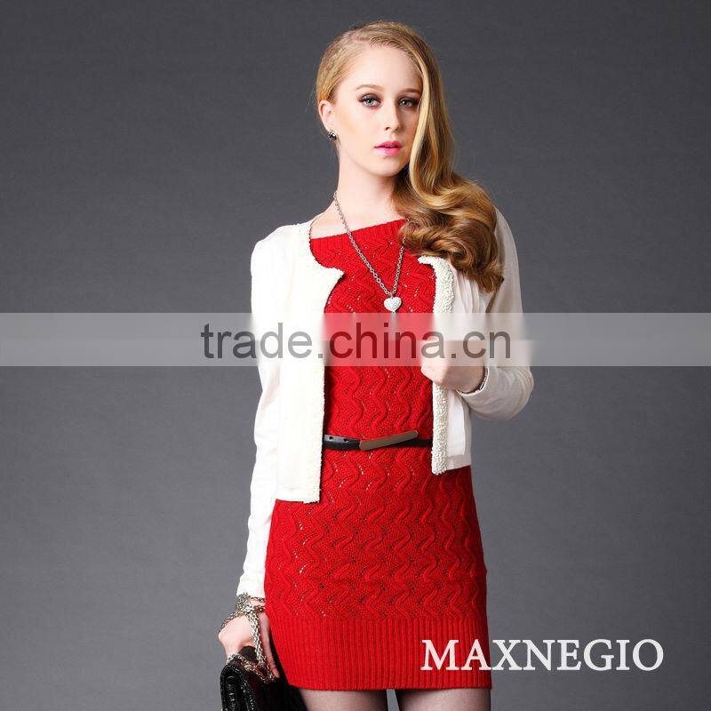 Latest design short knited wholesale sweater design