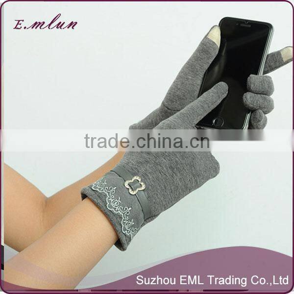 New Design Ladies Winter Smart Phone Touch Screen Gloves