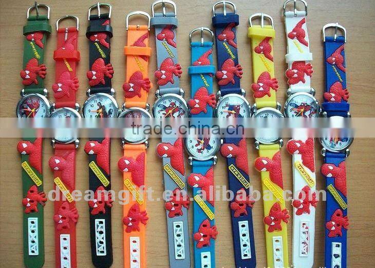 2012 hot kids watch spiderman watches charm cute factory price relly cheap 8 colors choose