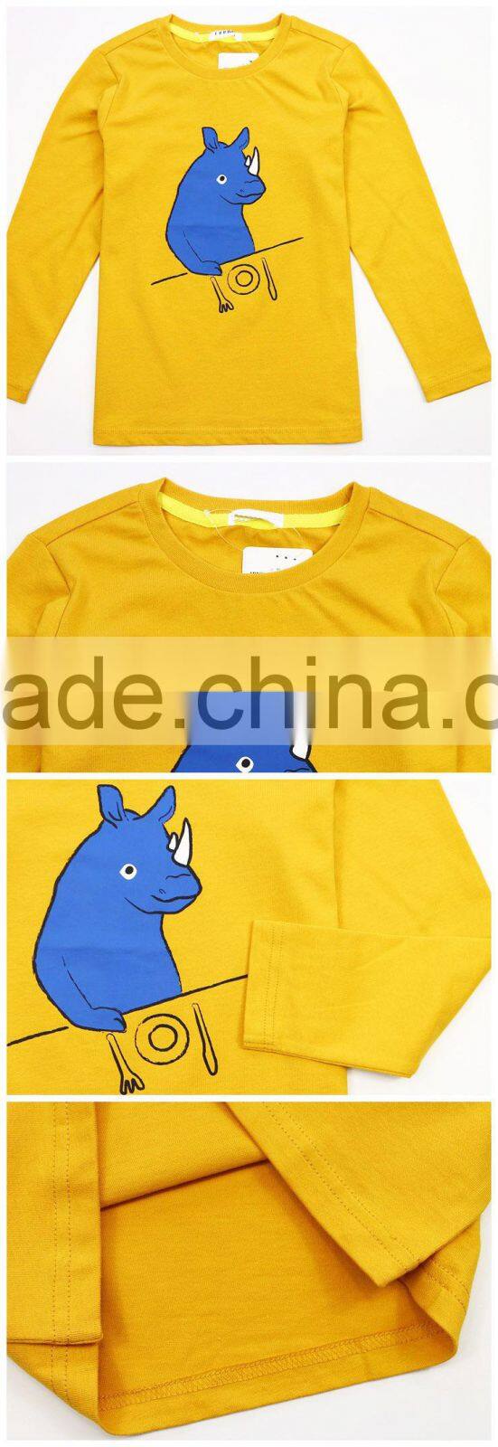 T-shirt supplier long sleeve kids t-shirt,custom print cotton t-shirt made in china