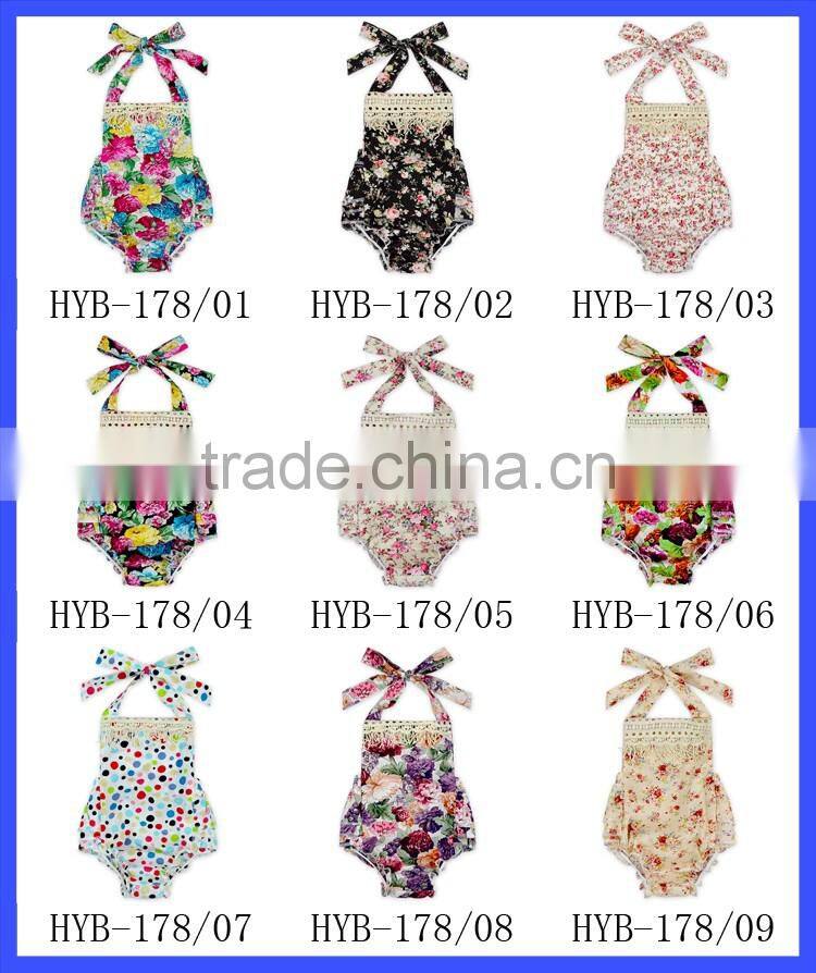 HYB178 Yihong Printed Pokla Dots Baby Cotton Fancy Romper Cotton Punjabi Suits Girls