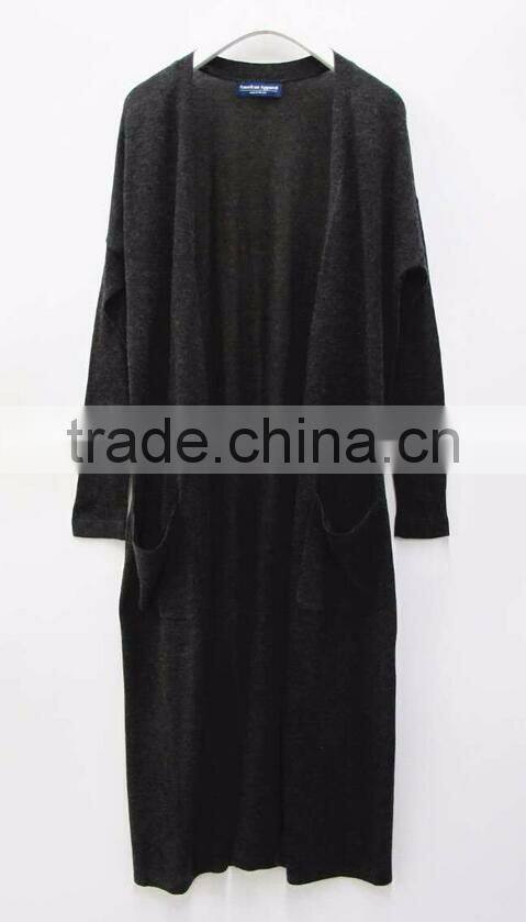 Runwaylover spring new fashion knit long sleeve cardigan coat for ladies