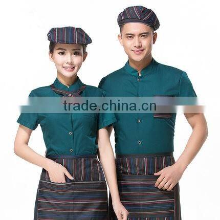 OEM ODM restaurant uniform bar waitress waiter hotel uniform manufacturer