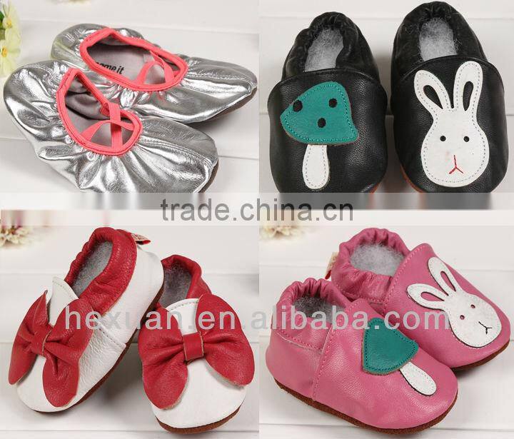 animal pattern pure leather shoes for baby, young kids leather shoes