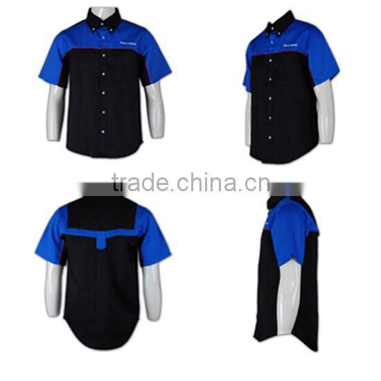 High quality cheap Men's short Sleeve workwear shirts (D073)