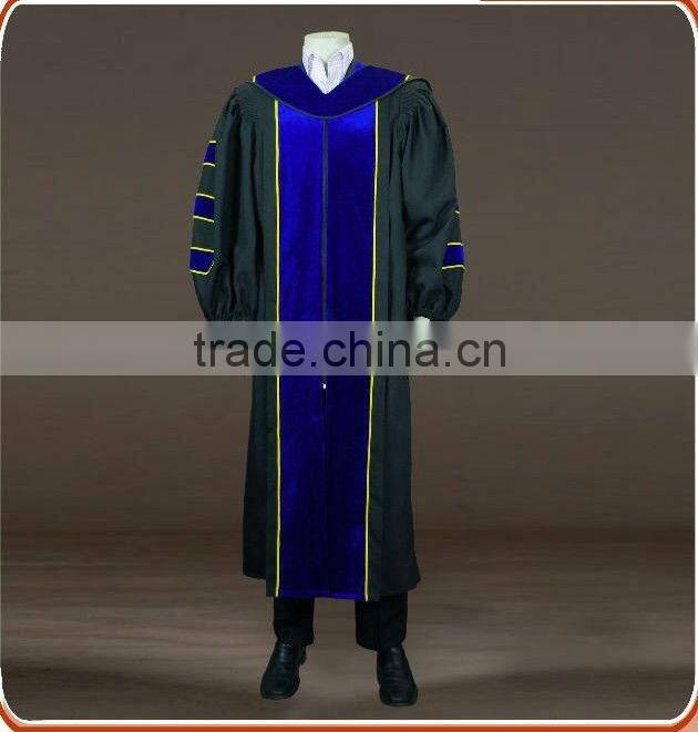 Doctoral Graduation Gown, Deluxe graduation robe, PHD GOWN academic gown, academic gown graduation robe /Regalia