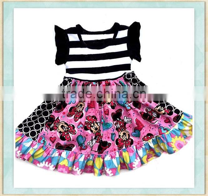Wholesale baby dress new style mini mouse print girls' clothes india summer clothing