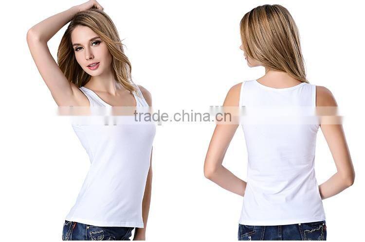 Ladies Modal viscose /cotton elastic tight blank summer sports singlet/tank tops