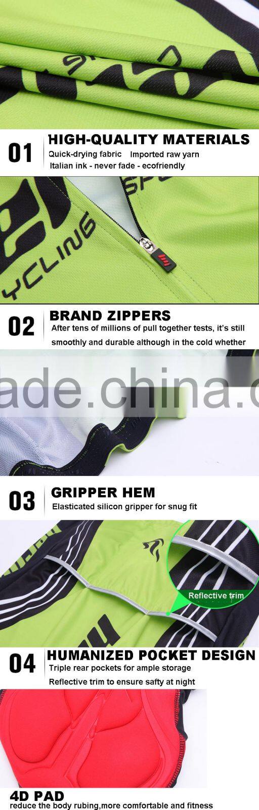 BEROY China Custom Bicycle Jersey Set Mens, Short Sleeve Trek Activewear