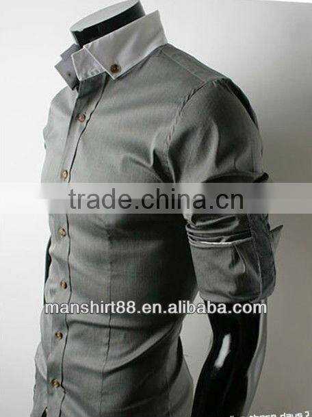 100%Cotton High quality Button-down collar Slim fit shirt for men