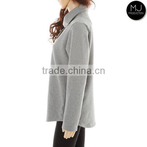 Factory Heather Fabric Winter Pullover Women Clothing