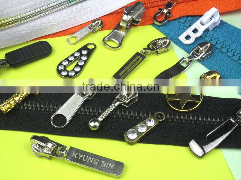 No.5 fashion metal zipper pull for garment