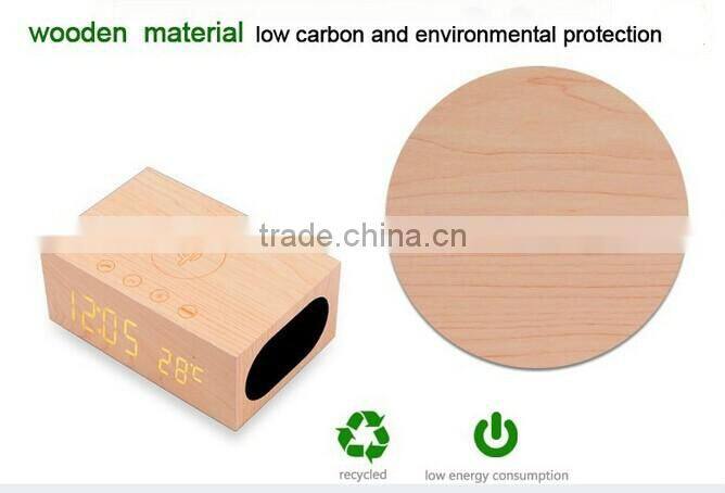 Portable Speaker Bluetooth USB4.0 Dual USB NFC Wooden Bluetooth Speaker Wriess charging Bluetooth Speaker