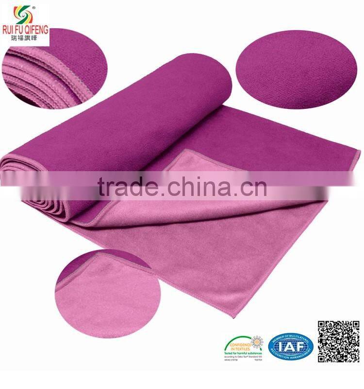 Portable light weight non-slip drying-fast hot yoga towel OEM acceptalbe