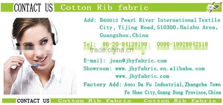 2015 Fashion cotton knit rib fabric for Top quality