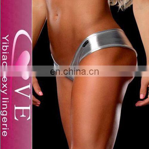 OEM/In-stock New Arrival Sexy Ladies Ideal Briefs Sheer Underwear Glossy V Metallic Panty