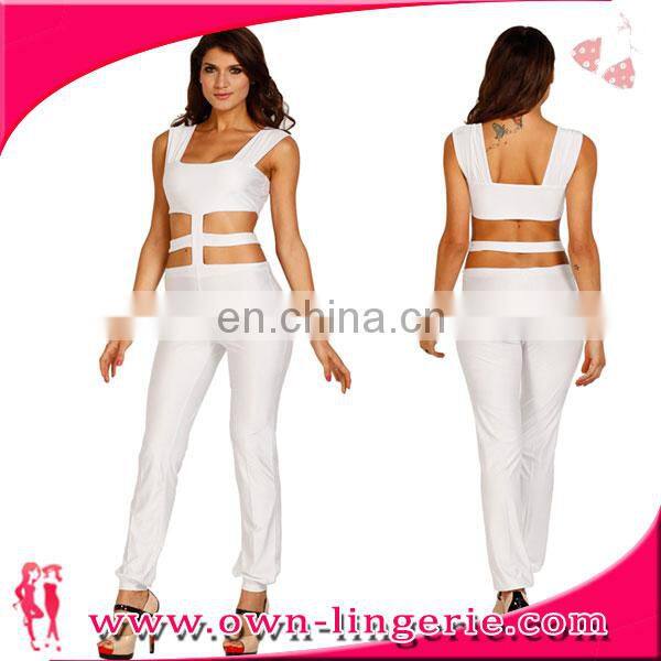 black sexy vest wide-legged jumpsuit