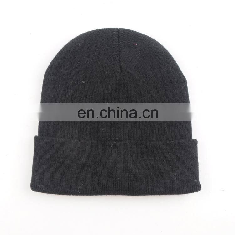 TOROS wholesale custom logo winter knit hat unisex beanie hat women men black beanie hat