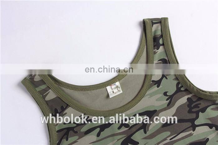 Private label camouflage Mens vest camo design cotton summer vest men