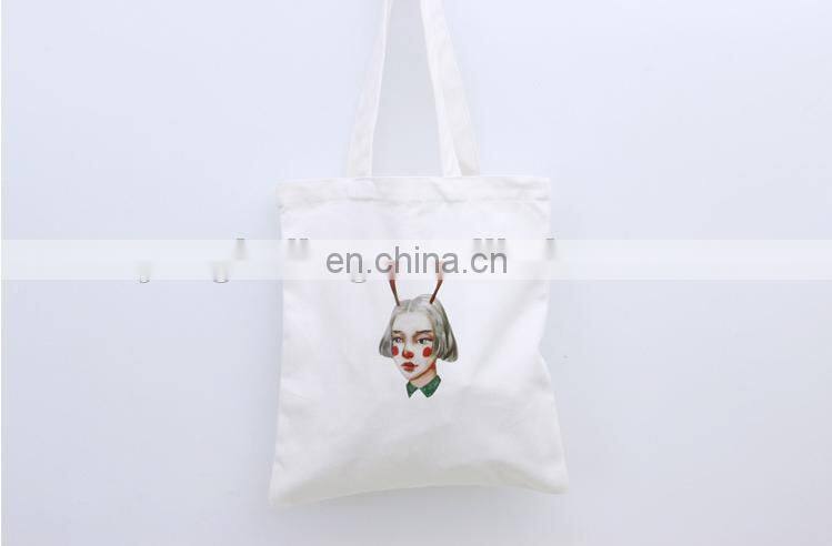 Wholesale UK Women Popular White Black Canvas Tote Bag