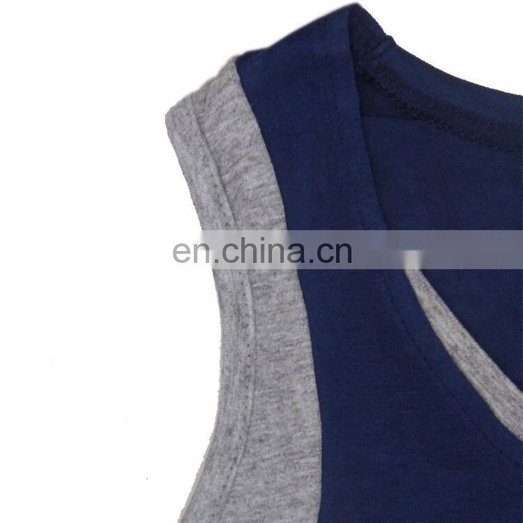 Hot sale design O-neck letter printed cotton sleeveless dress