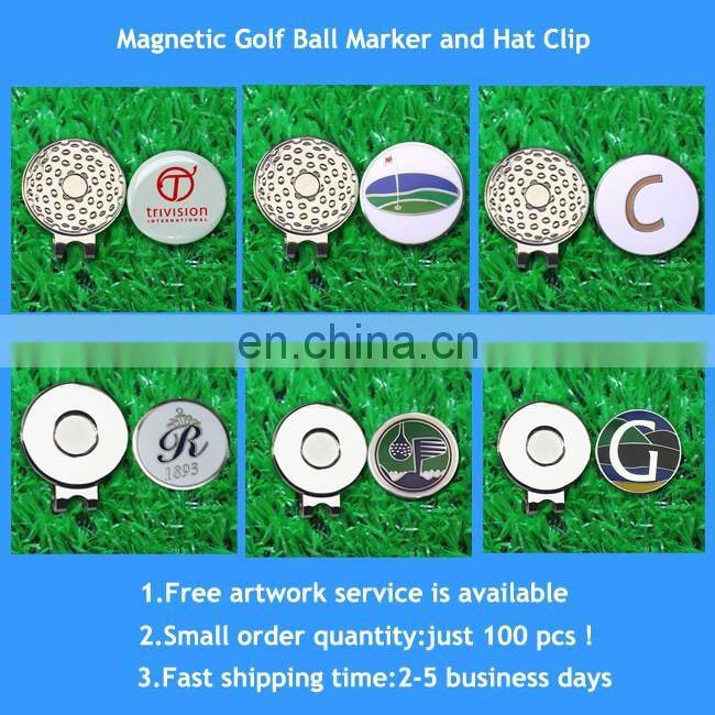 Enamel magnetic custom golf poker chip ball marker with company logo
