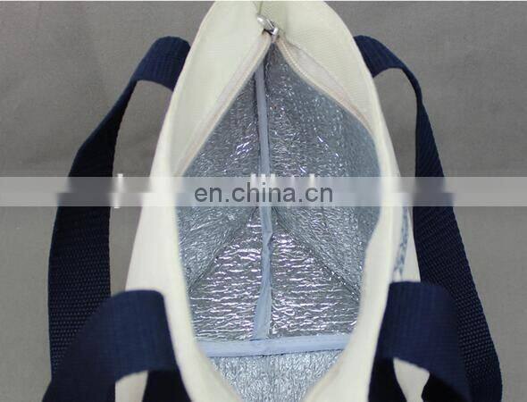 good quality aluminium insulated canvas cooler bag