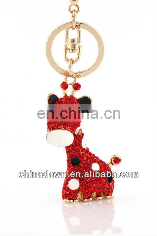 Jewelled giraffe keychain 3D animals Keychain CD-KD028