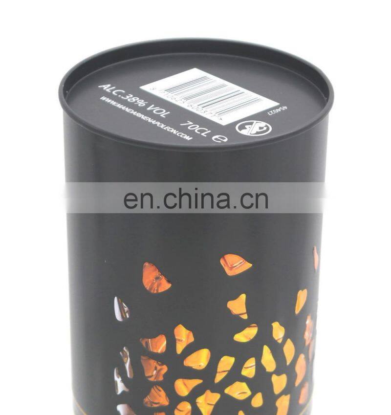 Round metal tin box for wine,tin packing box for gift wholesale