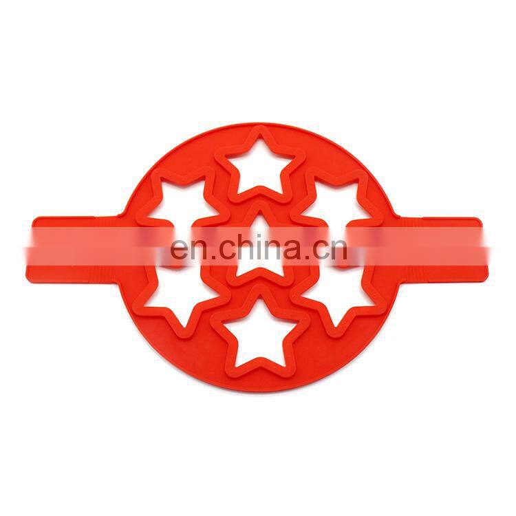 Customize Silicone Star Shaped Fried Egg Ring Omelette Egg Ring Pancake Poach Mold