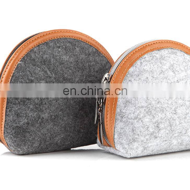 hot selling fashion felt women wallets latest for coin