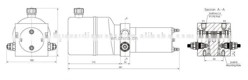 Mini DC Hydraulic Power Unit Packs 800W