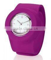 2016 attractive Silicone Kids Slap Watches slap band quartz watches slap wrap watch