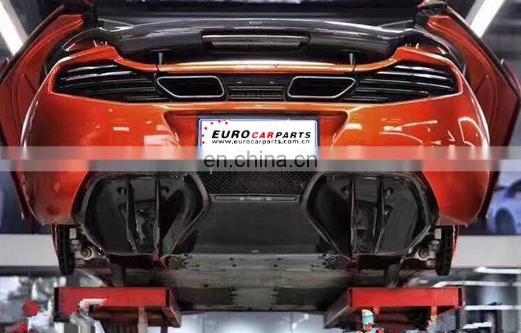 High quality 650s MP4 12-C carbon rear diffuser fit for RZ style carbon fiber rear lip