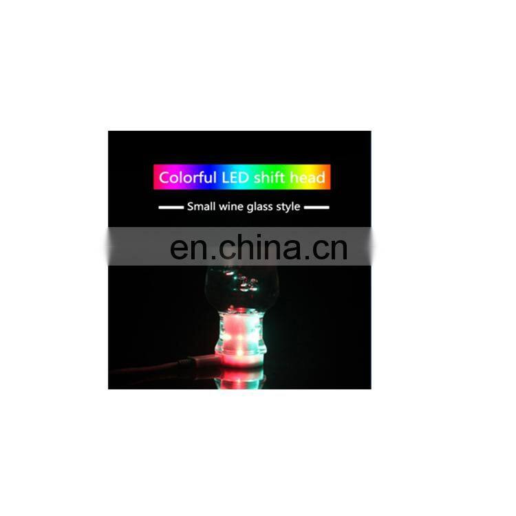 Auto accessories round microphone crystal bubble LED light luminous model for your car design non-slip crystal shift lever