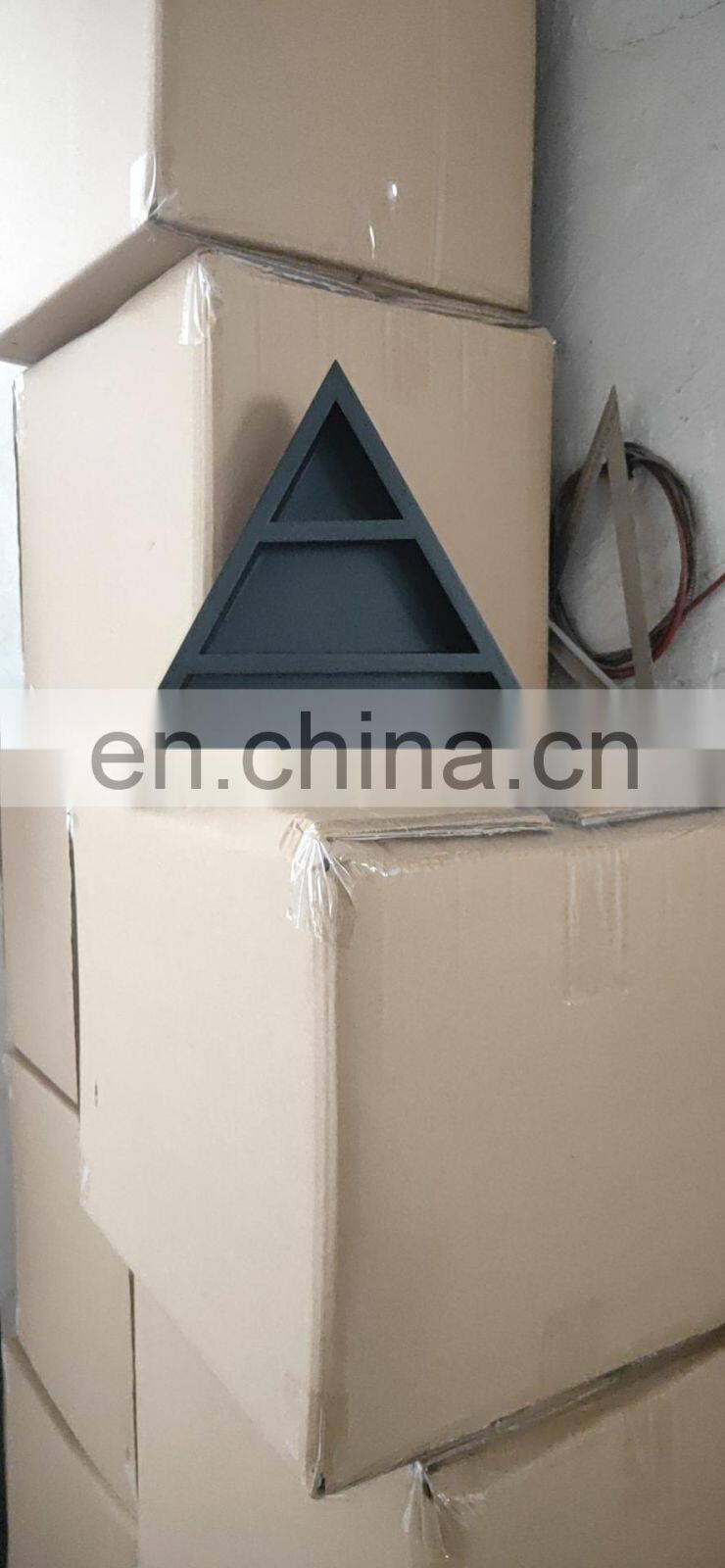 Moon & Stars Triangle Crystal Display wood Shelf