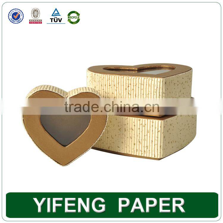 Fancy Chocolate Box, Heart Shaped Chocolate Box with Clear Lid