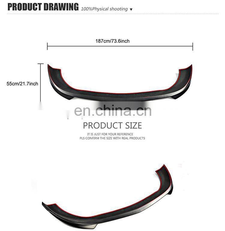 Black PU W447 Front Lip for Mercedes Benz Vito Class W447 V250 16-18