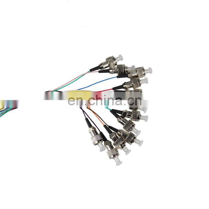 12 Color Fiber Cores FC Multi mode 50/125 62.5/125 0.9mm Fiber Optic Bundle Pigtail 12 core fc/upc bundle bare fiber 0.9 pigta