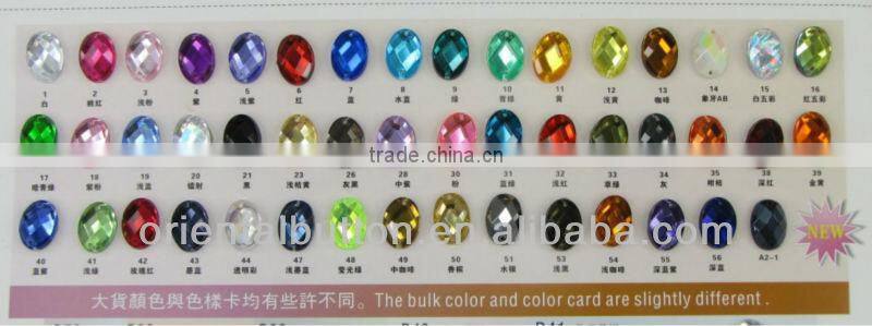 super shiny acrylic crystal stone with 2 holes