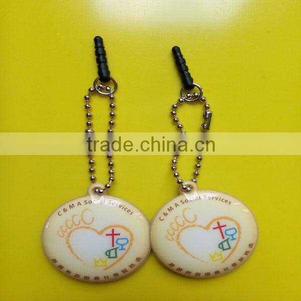 fashion soft pvc phone plug bow phone dust plug