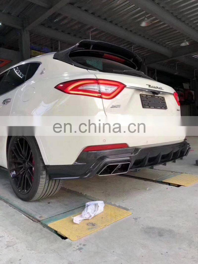 Runde Carbon Fiber Material Mansory Style For Maserati Levante Body Kit Front Lip Rear Lip Side Skirt Wind Knife
