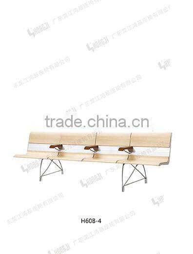Advanced Aluminium alloy hospital waiting chair 3 seater,4 seater 5 seater airport waiting area long benches H60B-6