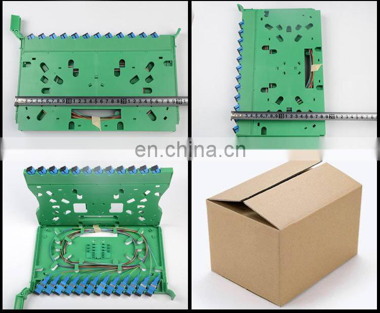 12 24 core SC LC port ABS Integrative fiber optic splice cassette tray