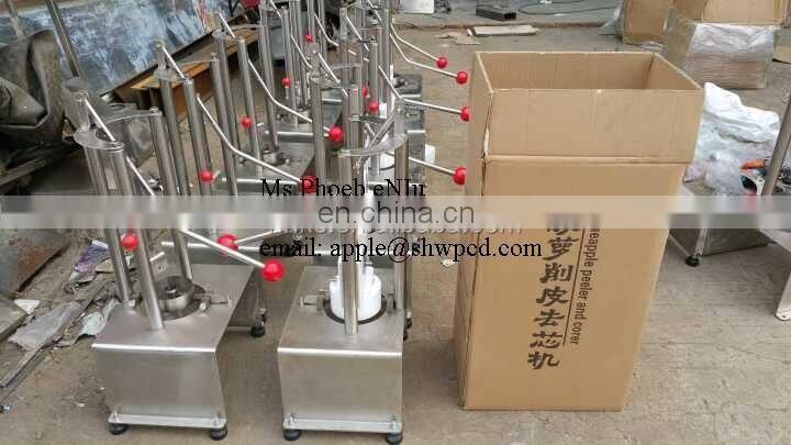 fresh manual pineapple peeling machine/ pineapple peeler with 304 stainless steel pineapple cutter/pineapple cutting machine
