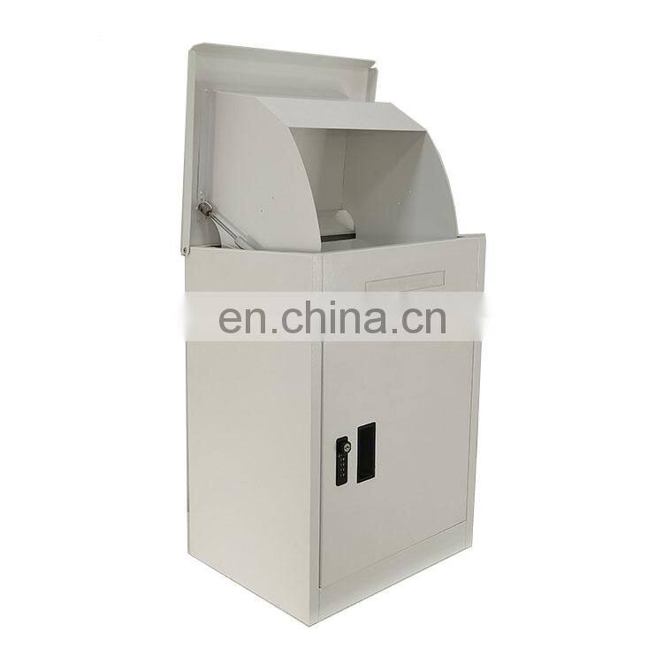 Outdoor Stainless Steel Metal Post Safe Private Home Parcel Box For Letter Mail