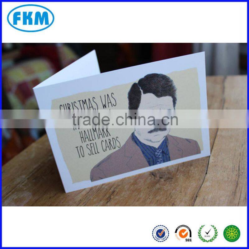 A6 Christmas card printed on 350gsm silk card with matte lamination